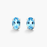 Blue Topaz Silver Earrings